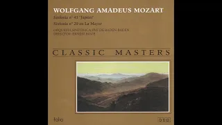 Wolfgang Amadeus Mozart – Sinfonia N° 41 "Jupiter", Sinfonia N° 29 En La Mayor