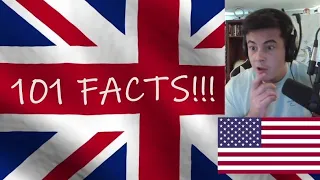 American Reacts 101 Facts About The UK