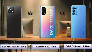 Xiaomi Mi 11 Lite vs Realme X7 Pro vs OPPO Reno 5 Pro