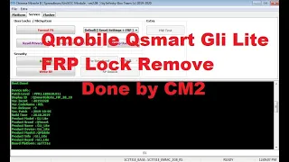 Qmobile Qsmart Gli Lite FRP Lock Remove Done by CM2 Sprd