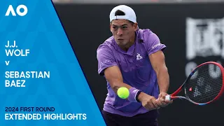 J.J. Wolf v Sebastian Baez Extended Highlights | Australian Open 2024 First Round