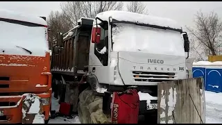 Отогрев грузового автомобиля,запуск грузовика в мороз.IVECO, КАМАЗ.