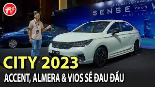 Đánh giá nhanh Honda City 2023 - Cải tiến khác biệt hẳn với Accent, Almera và Vios | TIPCAR TV