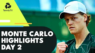 Wawrinka Returns vs Bublik; Sinner, Tsonga, Fognini in Action | Monte Carlo 2022 Highlights Day 2