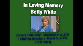 Betty White Tribute: Match Game PM Episodes (1977-1979) (A Life Well Lived)