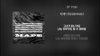 [Lyrics/가사] IF YOU - 빅뱅 (BIGBANG)