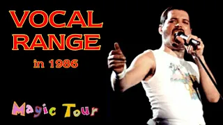 Freddie Mercury - Magic Tour VOCAL RANGE (A2 - B5)