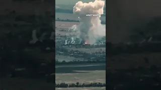 Ukrainian kamikaze drone destroy Russian heavy flamethrower system TOS-1A "Solntsepek" 😎💥#shorts