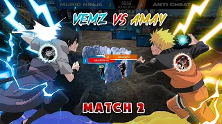 MATCH PANAS AMAY VS VEMZ 🥶 MIC CHECK MATCH 2 ANTICHE4T VS MURID NINJA