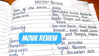 Movie Review writing in English II Movie review of jhola II Movie Review II#viral #english