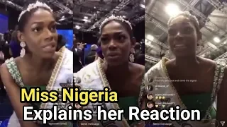 Watch Miss Nigeria Explains her Reaction | Miss World 2019