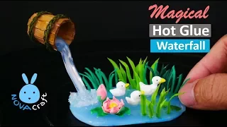 Hot Glue Waterfall Tutorial Duck Pond | Awesome Hot Glue DIY Life Hacks for Crafting Art #008