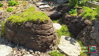 Création de faux rochers en hypertufa  de A à Z dans un futur jardin japonais