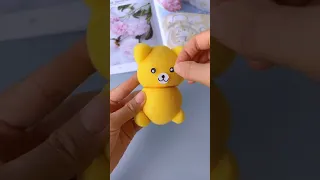 Use sponge to make cute bear | DIY craft #shorts