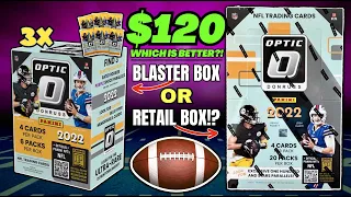 *1 RETAIL BOX vs 3 BLASTER BOXES - OPTIC FOOTBALL BATTLE!🏈 FOR $120, WHICH IS BETTER?!🤑