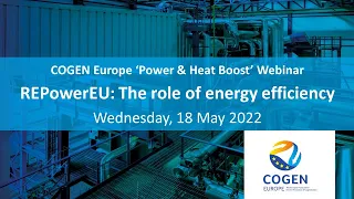 Power & Heat Boost webinar: 'REPowerEU: The role of energy efficiency'