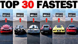 Top 30 Fastest Exremely Track Cars in Forza Horizon 5 | INSENA DOWNHILL & TOP SPEED CHALLENGE