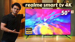 realme Smart TV 4K 50" Inch Unboxing & First Impressions 🔥| With Built-In Google Assistant ⚡️