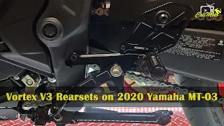 2020 Yamaha MT-03 | Vortex V3 2.0 Rear Set Install