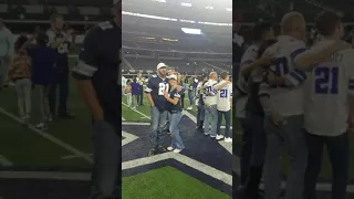 Marriage proposal on Cowboys 50 yard line