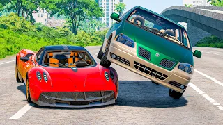 High Speed Traffic Car Crashes #159 - BeamNG Drive | CrashBoomPunk