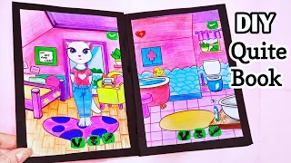 DIY] My talking Angela2😺 paper quiet book / How to play with paper game🎮