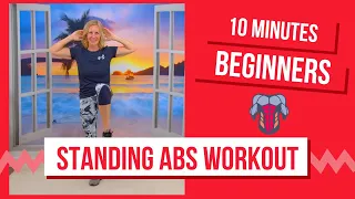 10-minute Standing Abs Lower Belly Fat Workout for Beginners