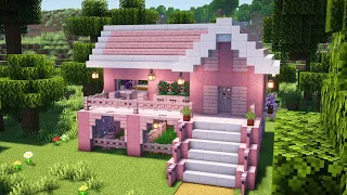 Minecraft How to build a Cherry Blossom Survival House