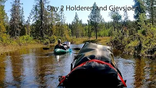 Day 2. Packrafting Blåfjella - Skjækerfjella nasjonalpark. 4 Days 8 lakes.