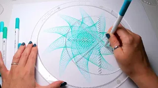 Spirograph Chill Art Vlog - Binaural Beats and ASMR Spirograph Drawing for Sleep 🌙 #vlog #asmrsounds