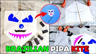 BRAZILIAN 🇧🇷 PIPA LATAO KITE | Kite Making Pipa Malvadao | Brazil Kite Flying With Tie Knots