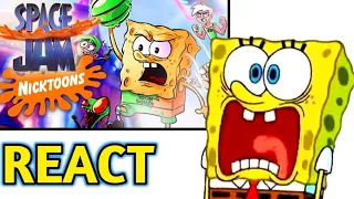 Spongebob reacts to "Space Jam 2: Nicktoons parody trailer"