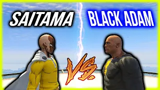 GTA 5 -Saitama (One Punch Man) vs Black Adam SUPERHERO BATTLE