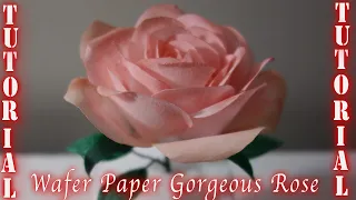 A Simple Wafer Rose Tutorial. How To Work with Edible Wafer Paper. Rose Tutorial DIY from Art Tart.