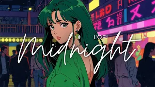 "Midnight Tokyo: Serene Nights & Urban Nostalgia" 90's city pop culture anime.