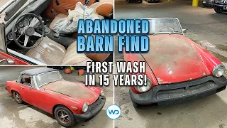 ABANDONED BARN FIND First Wash In 15 Years MG Midget! Satisfying Car Detailing Restoration