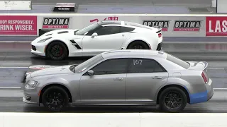 Chrysler 300 vs Tesla vs Corvette Grand Sport - drag race