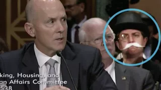 Mr. Monopoly photobombs Equifax hearing