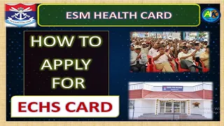 Kaise Apply kare  #ECHSCARDS STEP BY STEP PROCESS... FOR ESM