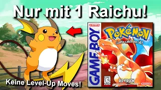 Kann man Pokemon Rot/Blau mit NUR einem RAICHU durchspielen? (+ möglichst wenig Level)