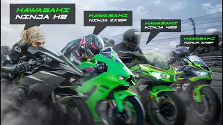 Enfrentamos TODAS las Kawasaki Ninja // H2 VS ZX10R vs ZX6R vs Ninja 400