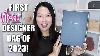 *My first NEW DESIGNER BAG of 2023🤩* Saint Laurent Bag unboxing - what fits, mod shots!