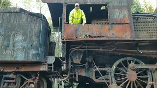 Abandoned Railway Deep In The Woods Of Maine With Dozens Of Freight Cars