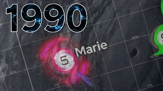 1990 Pacific Hurricane Season Animation