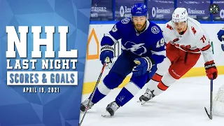 NHL Last Night: All 46 Goals and NHL Scores of April 19, 2021