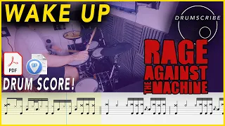 Wake Up - Rage Against The Machine | DRUM SCORE Sheet Music Play-Along | DRUMSCRIBE