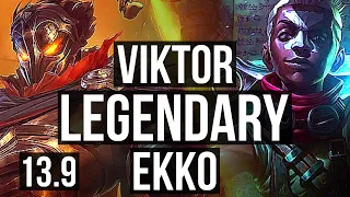 VIKTOR vs EKKO (MID) | 9/1/16, Legendary, 500+ games | KR Master | 13.9