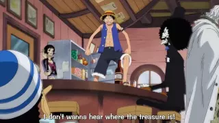 Usopp asks about one piece and Rayleigh challenges Luffy