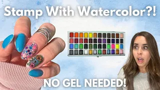 Watercolor Stamp Nails for Beginners- NO GEL NEEDED Nail Art!