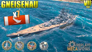 Gneisenau 7 Kills & 154K Damage | World of Warships Gameplay Replay
